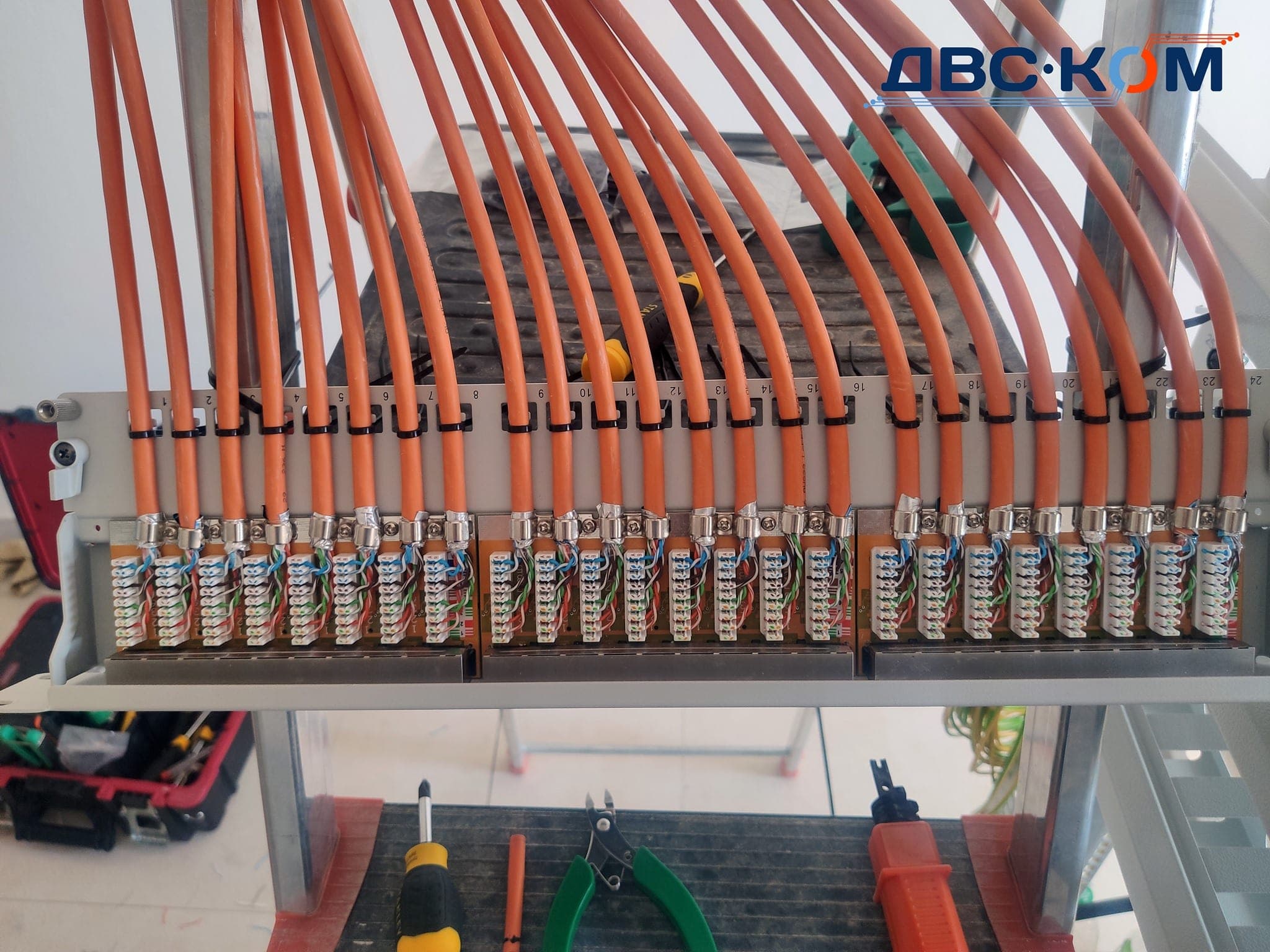 Зображення для статті: Розшивка патч-панелей 6-ї категорії для Munkács Futball Akadémia